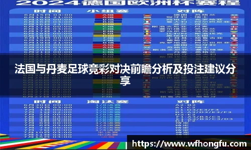 法国与丹麦足球竞彩对决前瞻分析及投注建议分享