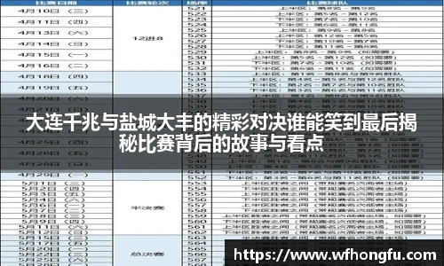 大连千兆与盐城大丰的精彩对决谁能笑到最后揭秘比赛背后的故事与看点